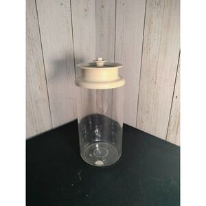 Tupperware Counterparts Vintage canister #1625 w/ 3 part lid #1249 #1213 almond
